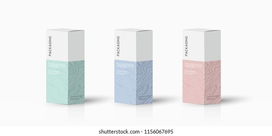 Box  packaging template for product vector design illustration 