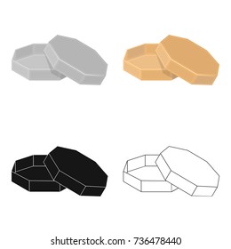 Box, packing, paper, and other web icon in cartoon style.Shell, framework, case, icons in set collection.