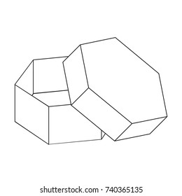 Box, packing, paper, and other web icon in outline style.Shell, framework, case, icons in set collection.