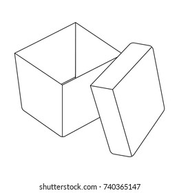 Box, packing, paper, and other web icon in outline style.Shell, framework, case, icons in set collection.