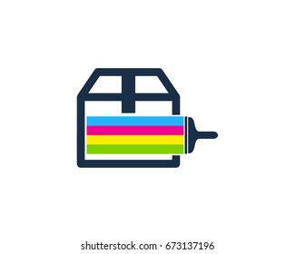 Box Paint Icon Logo Design Element