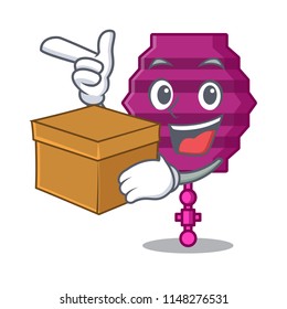 With box paper lantern character cartoon
