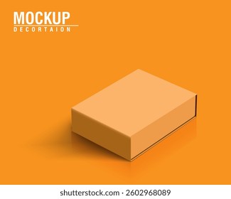 Box paper realistic packaging set template for decoration