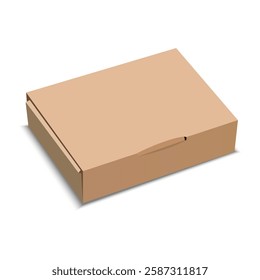 Box paper realistic packaging template for decoration