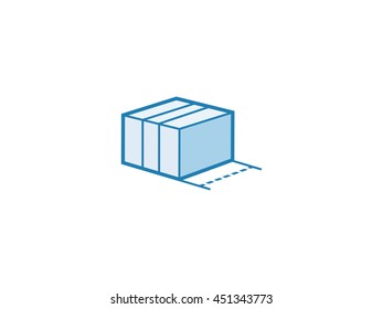 Icono de entrega de paquetes de caja. Ilustración vectorial de la caja de paquetes