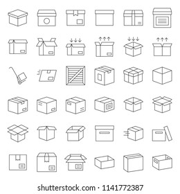 Box and parcel icon for business, pixel perfect for use as application or website