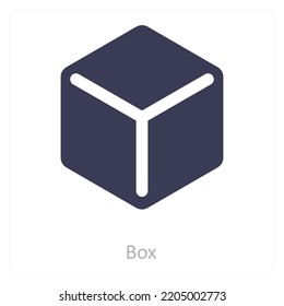 Concepto de icono de Box y Parcel