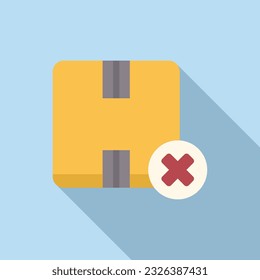 Box parcel icon flat vector. Return goods. Store retail