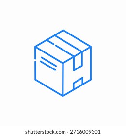 Vector de signo de icono de paquete de caja