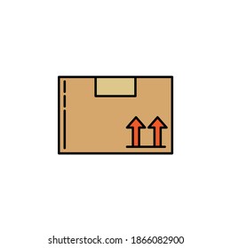 box parcel. Signs and symbols can be used for web, logo, mobile app, UI, UX