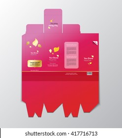 Box pattern design for packaging. vector file