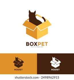 Box pet logo vector design. Suitable for business, veterinary and pet lovers