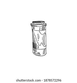 Caja de pastillas esbozar ilustración vectorial