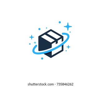 Box Planet Icon Logo Design Element