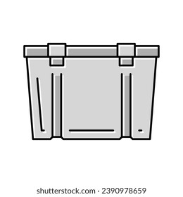 box plastic color icon vector. box plastic sign. isolated symbol illustration