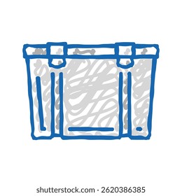box plastic doodle icon sketch vector. box plastic sign. isolated symbol illustration