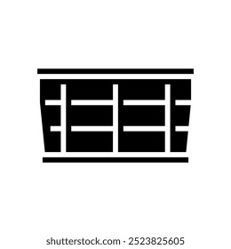 box plastic package glyph icon vector. box plastic package sign. isolated symbol illustration