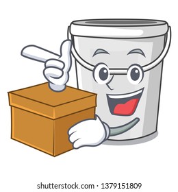 With box plastic tube bucket the cartoon shape