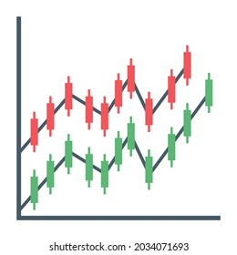 A Box Plot Chart Icon In Flat Editable Design