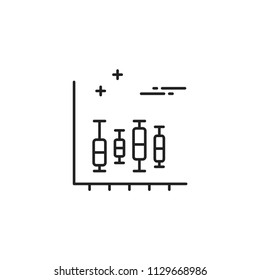 Box plot icon. Chart symbol modern, simple, vector, icon for website design, mobile app, ui. Vector Illustration