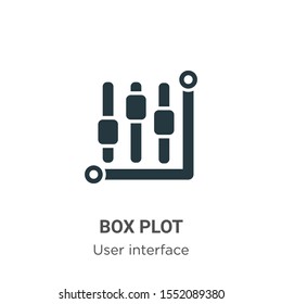 Box plot vector icon on white background. Flat vector box plot icon symbol sign from modern user interface collection for mobile concept and web apps design.