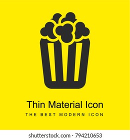 Box of popcorn bright yellow material minimal icon or logo design