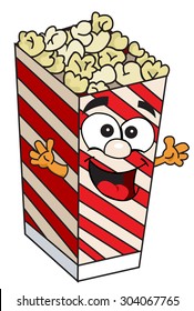 box of popcorn cartoon
