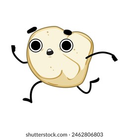 box popcorn character cartoon. poster comic, video doodle, kawaii camera box popcorn character sign. isolated symbol vector illustration