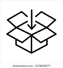 Box Post Vip unbeanspruchte Packpackung Symbol