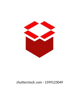 Box present icon logo design inspiration vector template