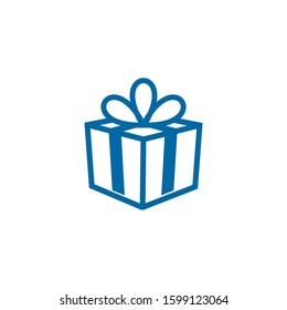 Box present icon logo design inspiration vector template
