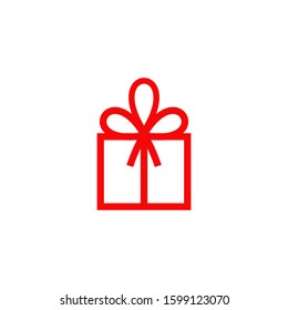 Box present icon logo design inspiration vector template