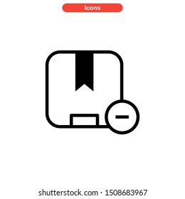 box product icon isolated sign symbol vector illustration - high quality black style vector icons
