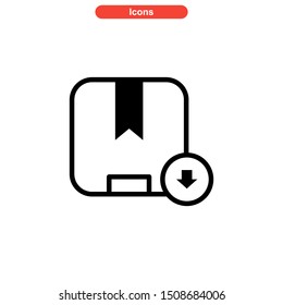 box product icon isolated sign symbol vector illustration - high quality black style vector icons
