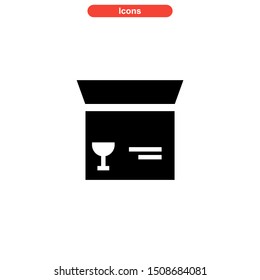 box product icon isolated sign symbol vector illustration - high quality black style vector icons
