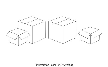 box. product packaging. vector illustration.isolated on a white background.EPS10