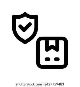 box protection icon. vector line icon for your website, mobile, presentation, and logo design.