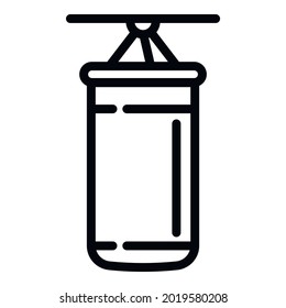 Schachtel Stanzen Symbol. Umrissbox, mit einer Beutel, Vektorsymbol für Webdesign einzeln auf weißem Hintergrund