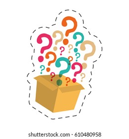 box question mark image vector illustration eps 10