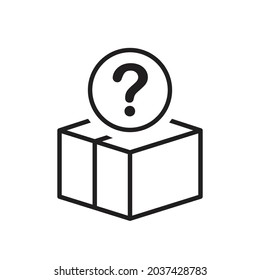 Feld mit Fragezeichen-Zeichen. Vektorgrafik