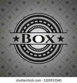 Box realistic black emblem