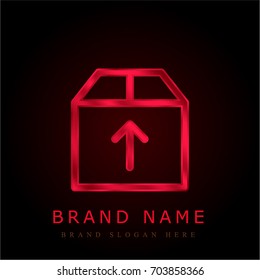 Box red chromium metallic logo