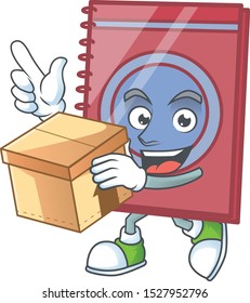 With box red closed book for education object.
