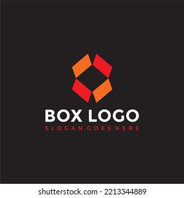 Box red and orange logo vector image