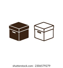 box related icon,packaging icon,vector isolated on background