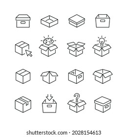 Iconos relacionados con el cuadro: conjunto de iconos de vector delgado, kit blanco y negro