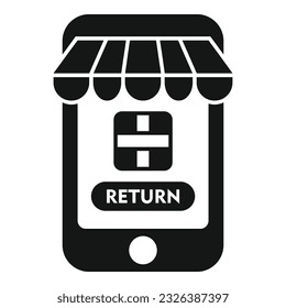 Box return icon simple vector. Parcel delivery. Service shipment