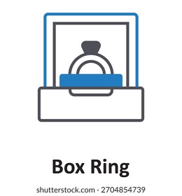 Icono del Vector del anillo de la caja que puede modificar o editar fácilmente

