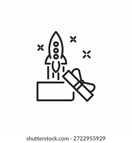 Box Rakete Boost Symbol Zeichen Vektor