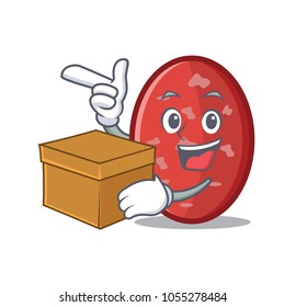 With box salami character cartoon style